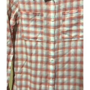 Treasure & Bond Plaid Button Down Shirt – Pink Blue Plaid Size M